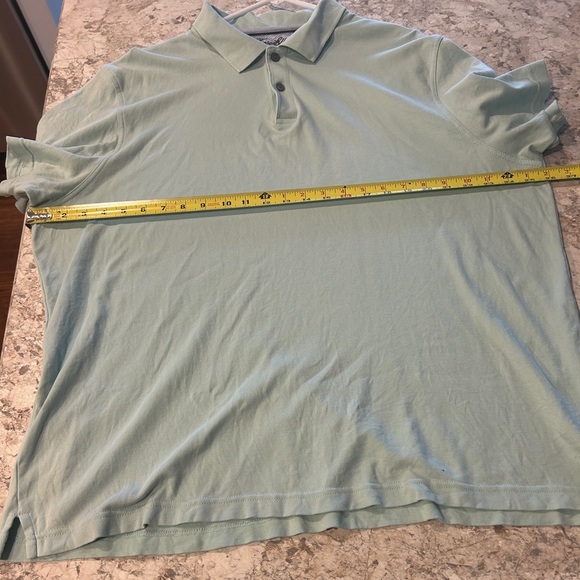 Tasso Elba Cotton Short Sleeve Collar Polo T-Shirt SZ XXL Light Teal - Picture 5 of 7